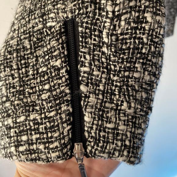 Soft Surroungs Black White Textured Tweed Blazer SZ M Career Professional Office - Picture 3 of 6